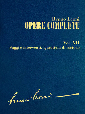 cover image of Opere complete. VII
